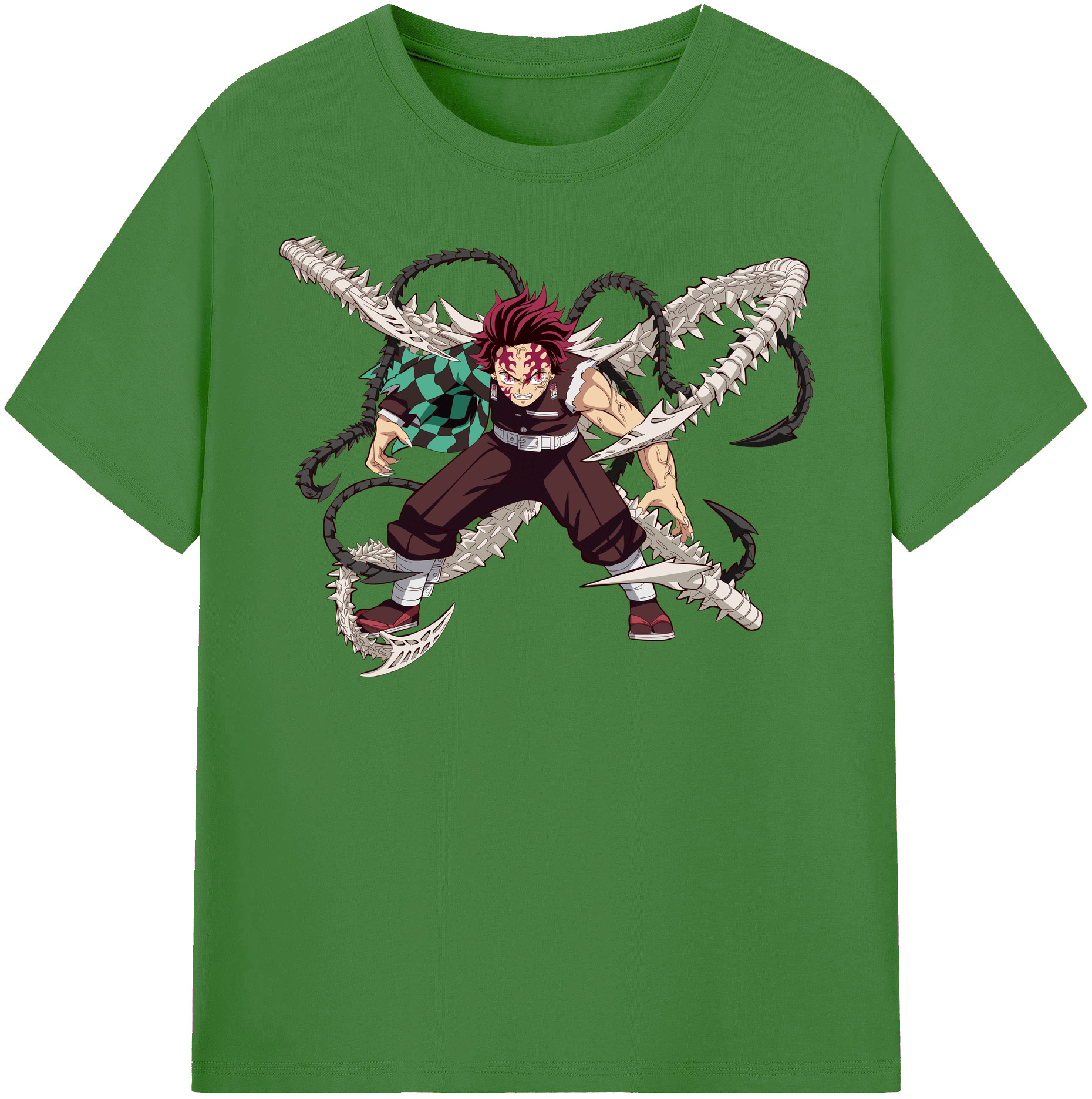 （画像用） 鬼滅の刃 竈門 炭治郎／かまど たんじろう Kamado Tanjirou レディースカジュアルプリントTシャツ（綿100％）